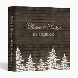 Barnwood Rústica Pine Árboles de invierno Planeami