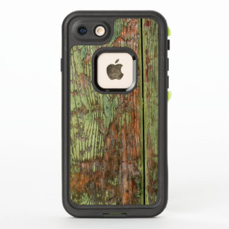 Barnwood verde gastado y meteorizado