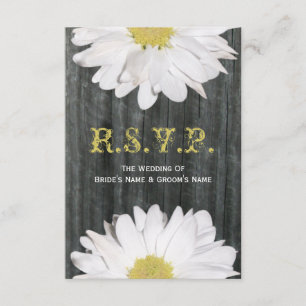 Barnwood y Daisy Boda Pequeña RSVP
