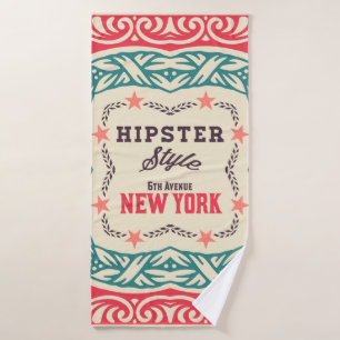 Baroque ornaments and floral details, Hipster card