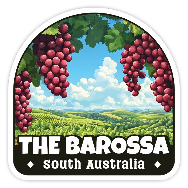 Barossa, Pegatina de Australia del Sur (The Barossa, South Australia arch shaped sticker.)
