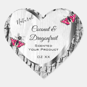 Barquilla de árbol blanco con etiquetas de product