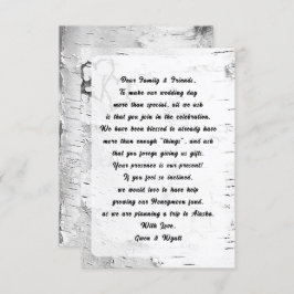 Barquilla de árbol de aves que desea tarjetas de b