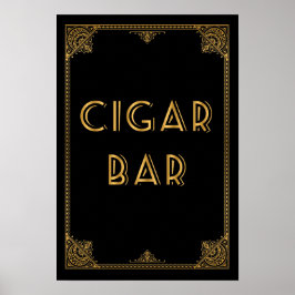 Barra CIGAR Señal de boda inspirada en Gatsby