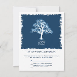 Barra de árbol de la vida Mitzvah RSVP Tarjeta de 