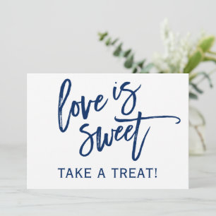Barra de caramelos 5X7 Boda / Rótulo bufé Azul m