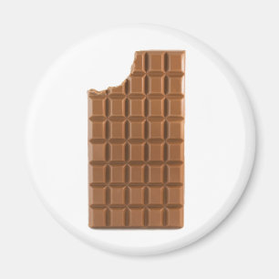 Barra de chocolate con un imán que falta de la
