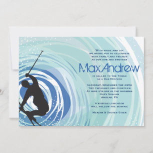 Barra de esquí Bat Mitzvah Invitación