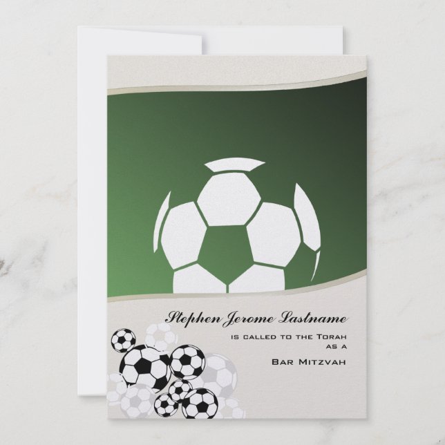 Barra de invitación al fútbol Mitzvah (Anverso)