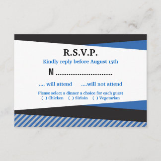 Barra de marcos inclinados Tarjeta RSVP Mitzvah