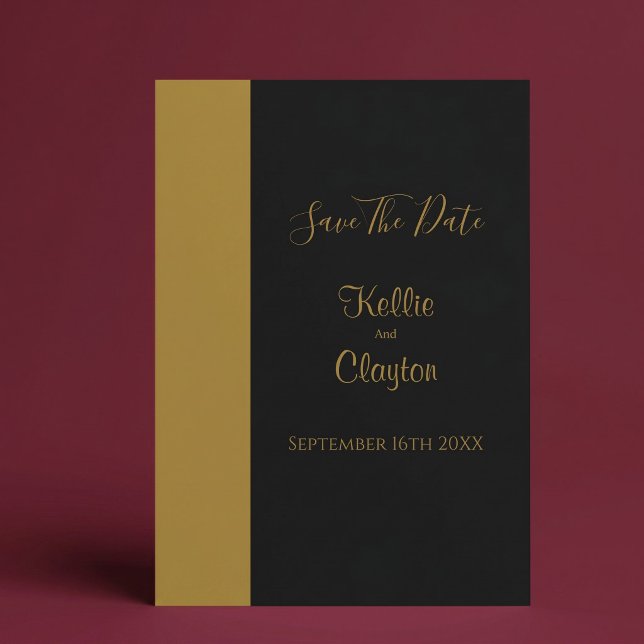 Barra de Oro Minimalista Anuncio de Boda (Subido por el creador)