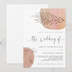Barra de plantilla simple Invitación de matrimonio