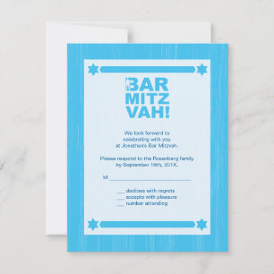 Barra de tipo negrita Tarjeta de respuesta Mitzvah