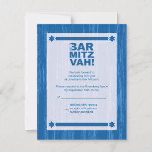 Barra de tipo negrita Tarjeta de respuesta Mitzvah