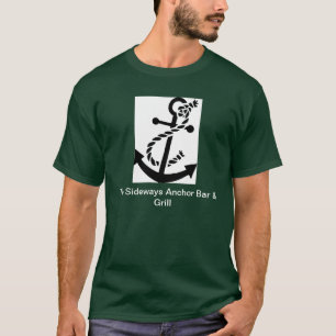 Barra del ancla y camiseta oblicuas de la parrilla