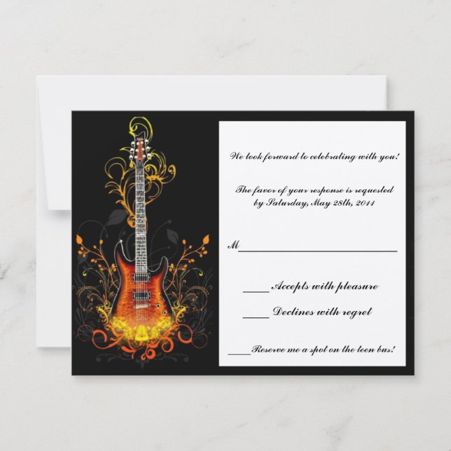 barra mitzvah respuesta de guitarra (Anverso)