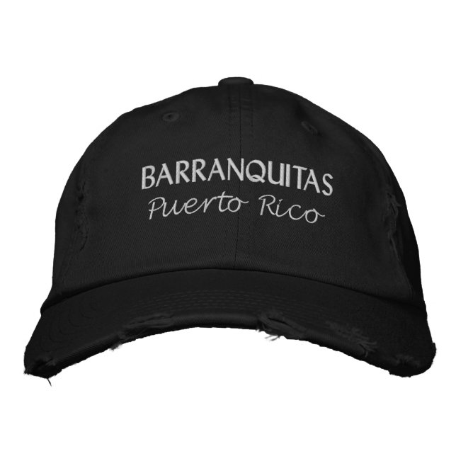 Barranquitas Puerto Rico Embrodado gorro de béisbo (Anverso)