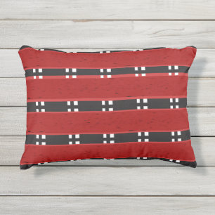 BARRAS al aire libre de la almohada RED/BLACK