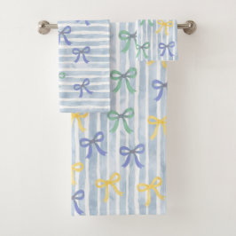 Barras azules pasteles y cabañas