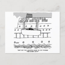 Barras de agua en una postal para un crucero