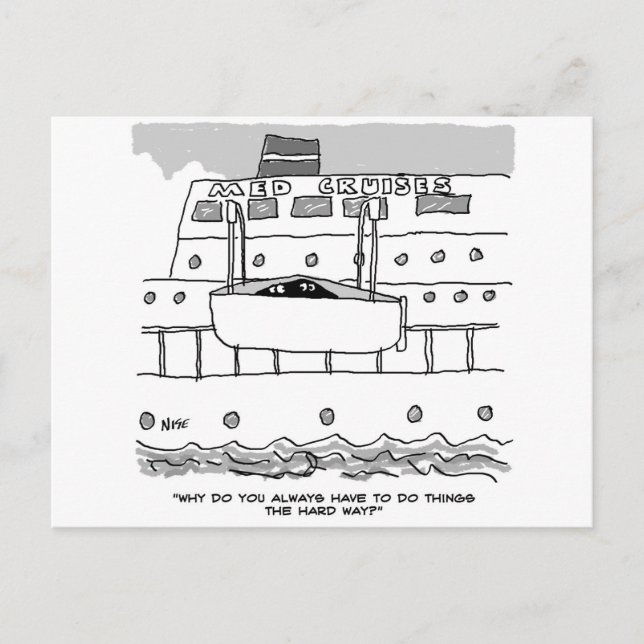 Barras de agua en una postal para un crucero (Anverso)