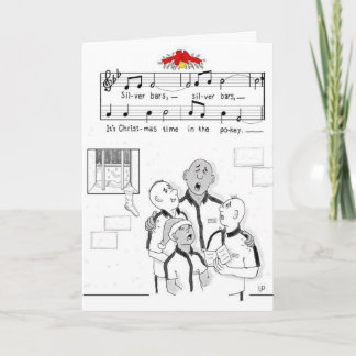 "Barras plateadas" Navidades Tarjeta de felicitaci