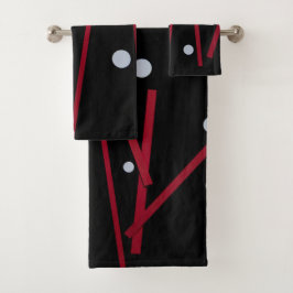 Barras rojas, puntos blancos