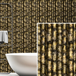 Barrera de pared de bambú marrón oscuro