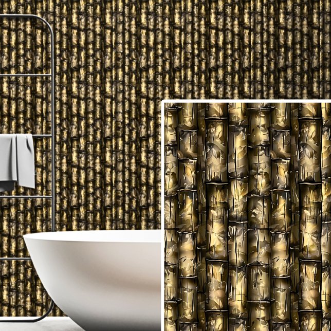 Barrera de pared de bambú marrón oscuro (Subido por el creador)