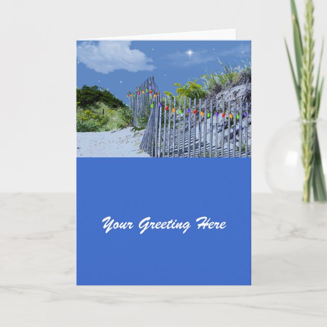 Barreras de playa y dunas Saludos de Navidad (Anverso)