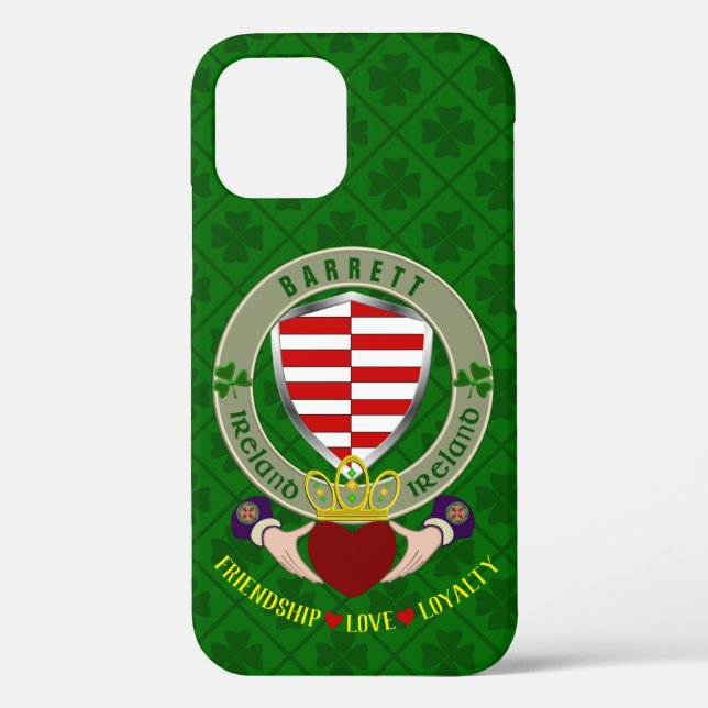 Barrett Irish Shield y Claddagh Funda personalizad (Reverso )