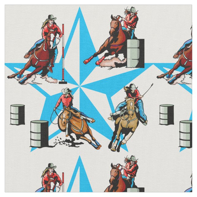 Barril de la vaquera que compite con la tela de (De cerca)