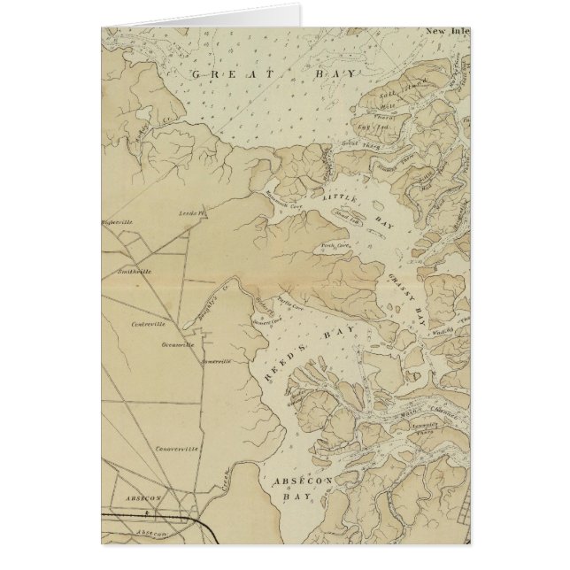 Barrio costero Tuckerton a Absecon Beach Chart (Frente)