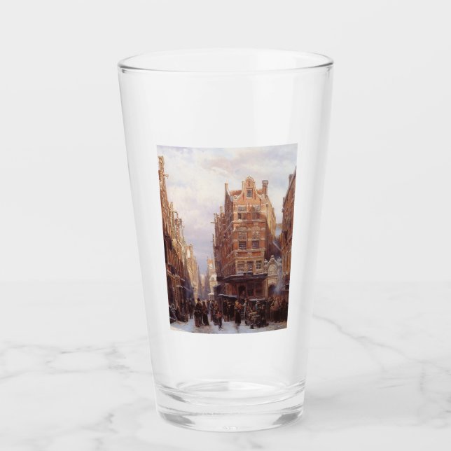 Barrio judío en Ámsterdam (escena de la ciudad vie (Anverso)