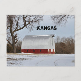 Barrio Rojo de Kansas con tarjeta postal de árbol