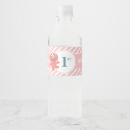 Barrio Sésamo | Elmo - Etiqueta de botella de cump