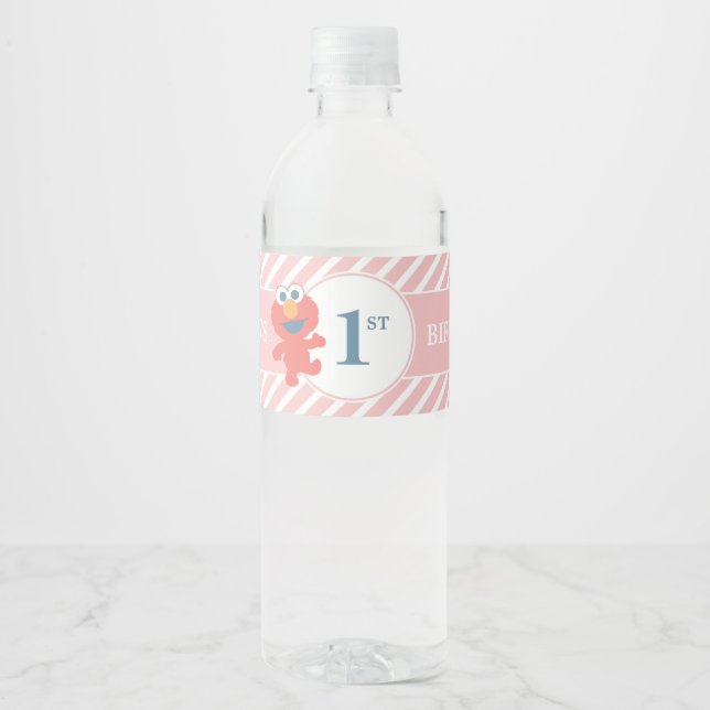 Barrio Sésamo | Elmo - Etiqueta de botella de cump (Anverso)