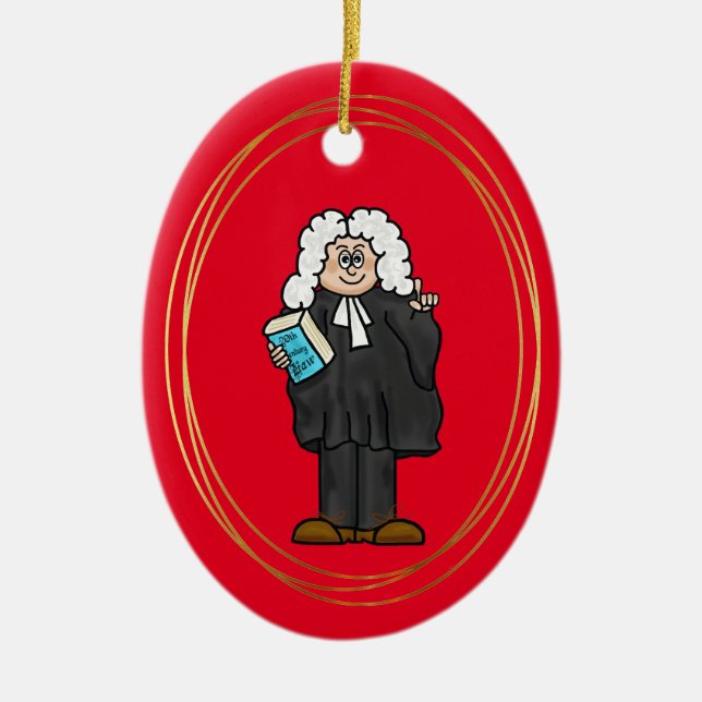 Barrister británico con un adorno navideño salvaje (Frente)