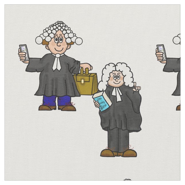 Barristers o abogados británicos con tela de peluc (De cerca)