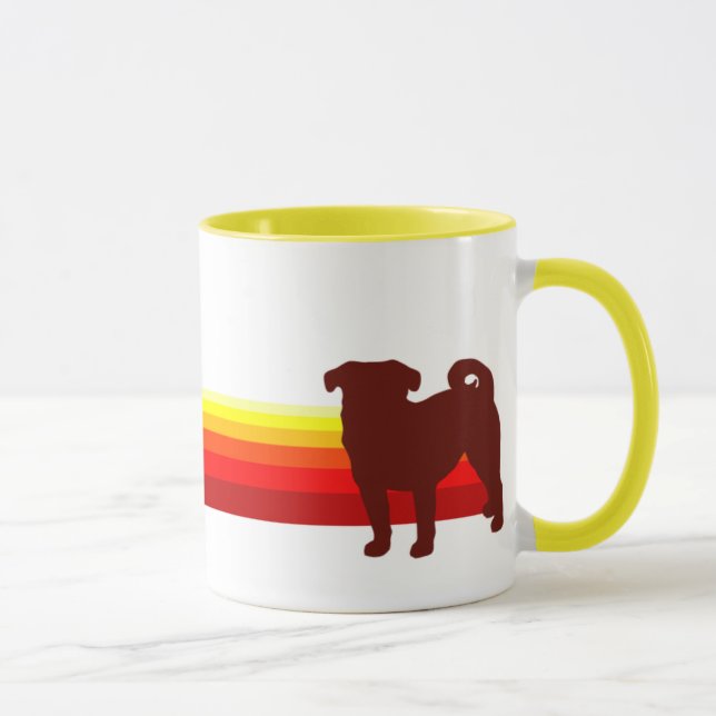 Barro amasado con la taza de las rayas (Derecha)