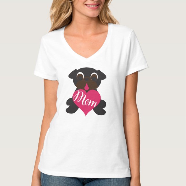 Barro amasado negro con la mamá en camiseta del (Anverso)