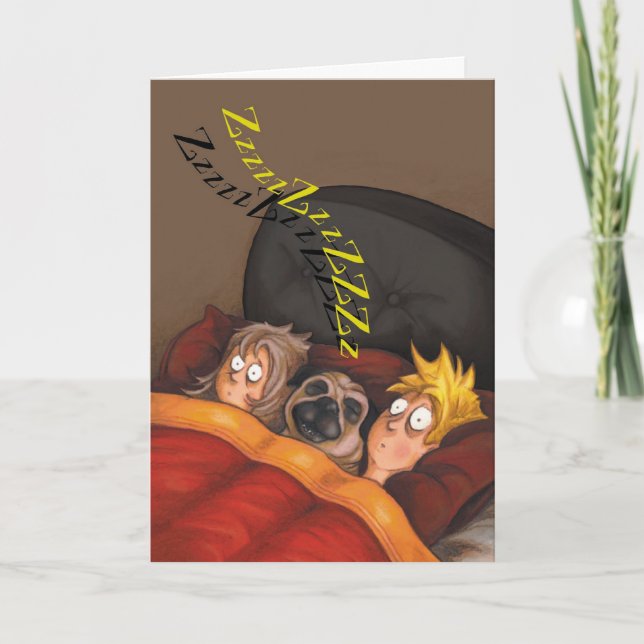 Barro amasado que ronca - tarjeta de cumpleaños (Anverso)