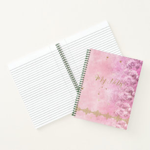 Barroco, Rosa, Grunge, Damasco - Cuaderno