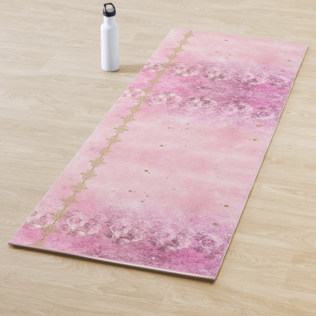 Barroco, Rosa, Grunge, Damask - Yoga Mat (In situ)