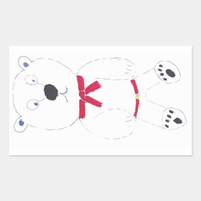 Barry Bear Pegatinas rectangulares (Anverso)