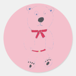 Barry Bear Round Pegatinas