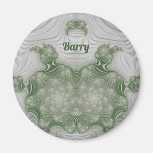 BARRY ~ Blanco y verde ~ Impresionante imán de dis