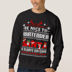 Bartender Navidades feos suéter regalo Funny Barte