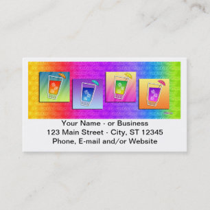 Bartender, tarjeta de presentación para cócteles