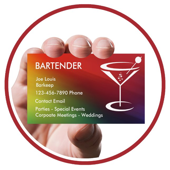 Bartender tarjetas de negocios Guay modernas (Subido por el creador)